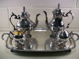 Vintage Silverplate Coffee Tea Service 5-pc Serving Set Tray ...