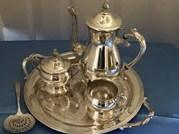 Vtg 5 Piece Silverplate TEA/Coffee Service *Beautiful w/serving piece | eBay