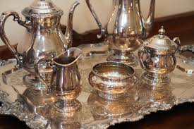Sold at Auction: INTERNATIONAL SILVER COMPANY ANTIQUE TEA SERVICE SET CAMILLE