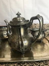 Antique Pairpoint MFG Co. Quadruple Plate 348 Tea Set Sheridan Silverplate Tray | eBay