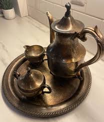 Antique VTG WM A Rogers Silver Plate Footed Coffee Tea Pot set Sugar Creamer etc | eBay