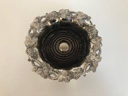 Buy Ornate Grapes and Vine Victorian Silverplate Wood Wine ...