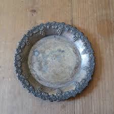 Vintage FRENCH WINE COASTER With Bunch of Grapes and ...