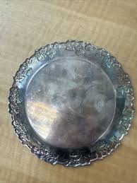 VTG Silver Plated ETCHED Grape LEAF Vine WINE Bottle HOLDER ...