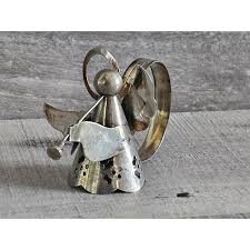 Vintage Silver Metal Angel Holiday Christmas Napkin Ring ...