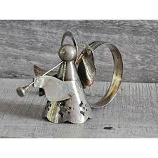 Vintage Silver Metal Angel Holiday Christmas Napkin Ring ...