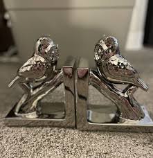 Ceramic Owl Bookends (Silver) | eBay