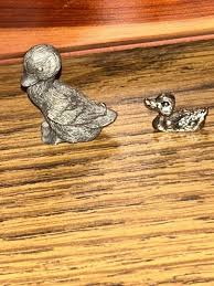 Vintage 1980s Pair Pewter Ducks P31 Spoontiques | eBay