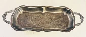 ENGLISH SILVER MFG Corp by Leonard Silver Etched Tray ...