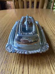 Vintage Home Decorators Inc SILVER PLATED BUTTER DISH With Lid and Glass Insert | eBay