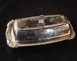 Vintage Silver Plated Butter Dish & Gravy Boat Set With Spoon - Etsy