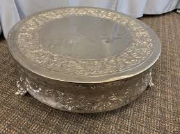 18 1/2 inch rd slvr ornate cake plateau rentals Tyler TX ...