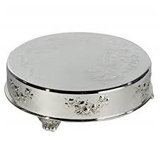 Round Silver Rose Base - Oakmont Bakery