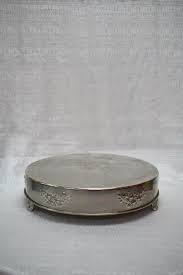 Cake stand 18 inch round silver rentals Cary NC | Where to ...