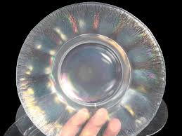 Antique Stretch Glass Plates Clear Iridescent Set of 6 ~ 8 1 ...