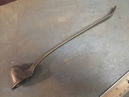 Eales 1779 Silver Plate Candle Snuffer Helmet Head 10" Marked Italy