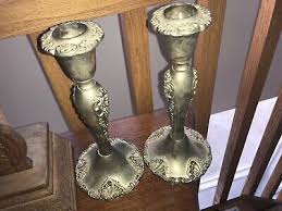 Vintage Godinger Silver Plate Repousse Candle Holders Set | eBay
