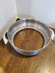 Vintage Pyrex Glass Dish & Hammered Aluminum Casserole Dish Holder w/Lid Tulip | eBay