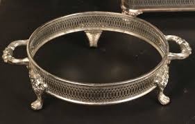 Lot - Five Silver Plated Chafing Dish Frames