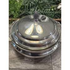 Vintage silver plated serving bowl with lid | Mercari