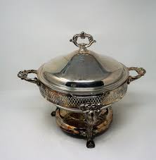 Vintage Silver Plated Footed Bowl Tray Platter With Anchor Hocking Dish & Lid - Etsy UK