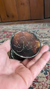 Antique Early Primitive Metal Tin Worn Toleware Ink Sander 2.5" | eBay