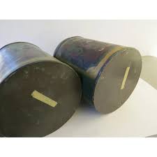 Pair of English Tole Painted Tea Bins. For Sale at Ruby Lane