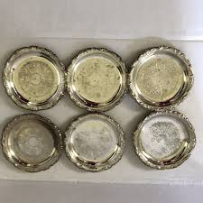Vintage Six Silver Plated Coasters Made In Italy | eBay