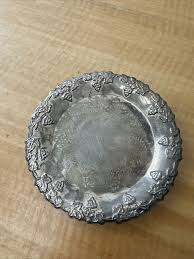 VTG Silver Plated ETCHED Grape LEAF Vine WINE Bottle HOLDER Coaster HO – Kitchens For Good