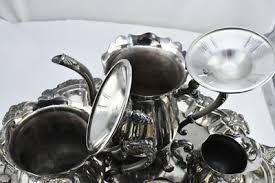 Silver Plate Complete 6pc. Floral Coffee and Tea Set | eBay