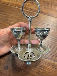 silver Metal Egg Cups XIX Century Service & Table | eBay