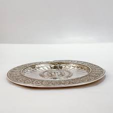 Antique Gilded Age Signed E F Caldwell New York Silver Plated Dish or Plate For Sale at 1stDibs | leeftijd silver, cellini diamond chargers, taylor swift ring tray