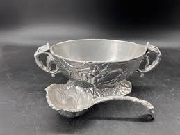 Arthur Court Grape Pattern Gravy Sauce Boat With Ladle #3158 Cast Aluminum Vintage 1990s USA FREE SHIPPING - Etsy