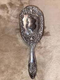 Vintage Hand Hair Brush Silver Plate Ornate Design EUC | eBay