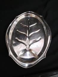 Vintage SILVER FOOTED PLATTER TRAY MEAT SERVING ...
