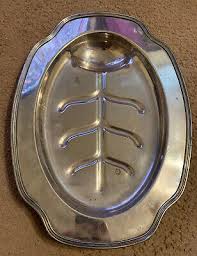 VINTAGE OVAL SILVERLING EPNS SILVER PLATE FOOTED MEAT ...