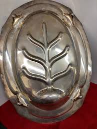 Hartford Sterling Co.,vintage Silver on Copper 28" Oval Tree ...