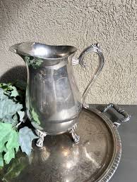 Silver Plated Water Pitcher With Ice Guard, Vintage Silver ...