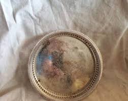 Aged, 9 Inch Silver Toned Tray With 1.25 Inch Tall Edge ...