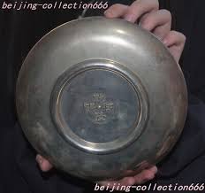 7.2" China Tibetan silver Feng Shui Fu Boy 3 Longevity God Fu Lu Shou Life plate | eBay