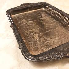 Antiqued Sheridan Taunton Silversmiths Silver Tray Mini or ...