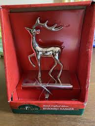 Hand Crafted Silver Kurt Adler Buck Stocking Hanger | eBay