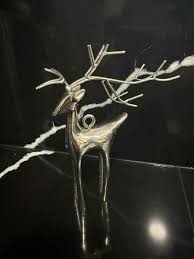 Stainless Steel Chrome Metal Deer Reindeer Figurine Ornament ...