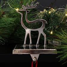Hollow Chrome Reindeer Christmas Stocking Hanger - Etsy