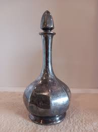 Vintage Silver Plate Co. 9" Scent Decanter & Stopper w ...