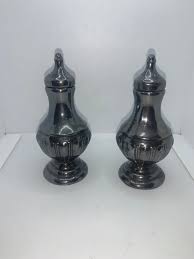 Vintage Silver Plated Lead Salt and Pepper Shakers - Etsy