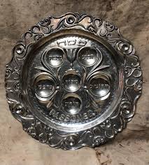 Sold at Auction: Rare Judaica Sterling Silver Passover Seder Plate