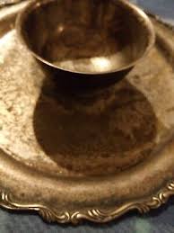 WM ROGERS & SON Silverplate 14" ROUND SERVING TRAY w ...