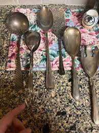Vintage Silver Utensil Serving Set: Floral & Scroll Design ...