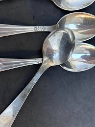Cohr Silver Plated Dessert Spoons: Set of 4, Danish Art Deco ...